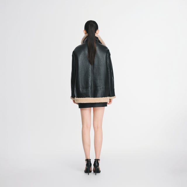 24702 Reversible fur shirt jacket
