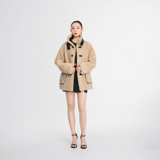 24702 Reversible fur shirt jacket