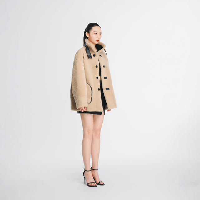 24702 Reversible fur shirt jacket